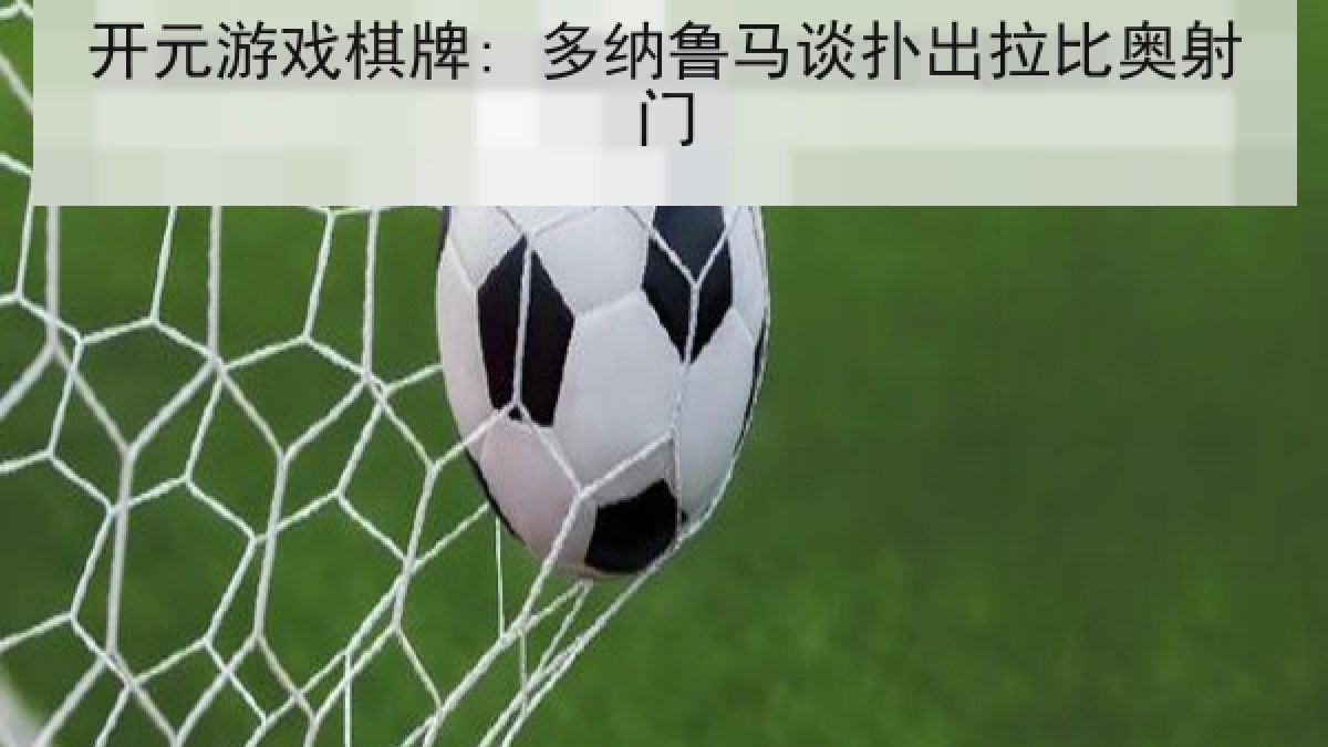 开元游戏棋牌: 多纳鲁马谈扑出拉比奥射门